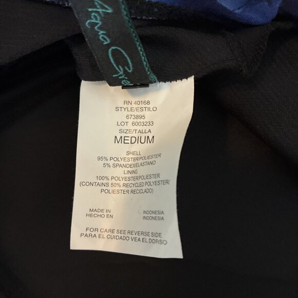 Aqua Green Womens Size M Blue Tie Dye Tankini Swim Top Ruffle Layered Beach - Picture 5 of 6